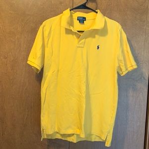 EUC child’s Polo by Ralph Lauren gold colored polo style shirt - size XL (18-20)